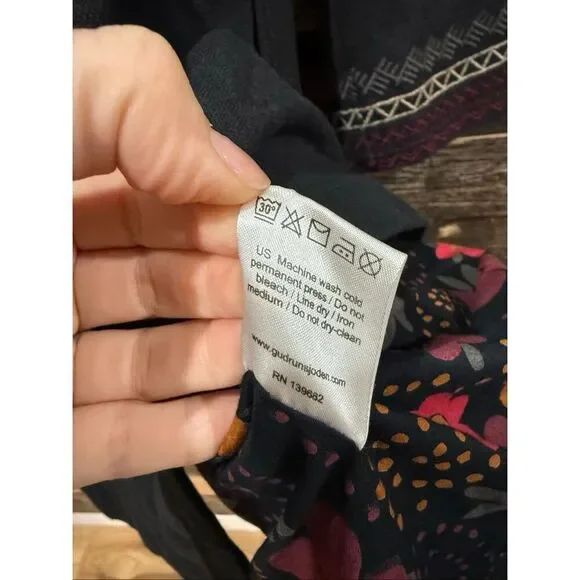 Gudrun Sjoden embroidered jacket coat sz Large - Picture 5 of 8